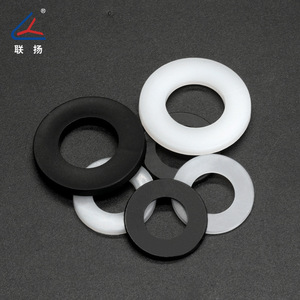 Joints plats en nylon Lianyang PA66 noirs, rondelles isolantes pour applications électriques - Product Image 1