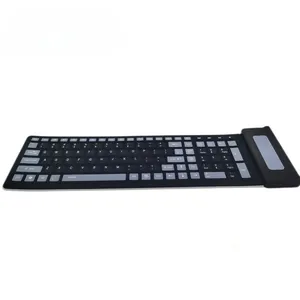107 клавиши, силиконовая складная клавиатура, беспроводная мягкая клавиатура для ноутбука, настольного компьютера