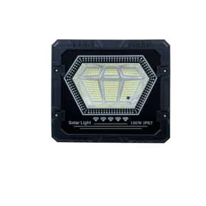 Projecteur solaire LED YIHAN 100W IP65 Lumière du jour 5000K COB Corps en aluminium Montage en surface Télécommande Dimmable Éclairage CE - Product Image 2