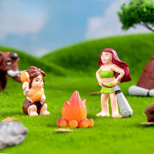 Ornements en résine de personnages tribaux primitifs fougueux pour micro-paysages et décorations de jardin féerique - Product Image 4