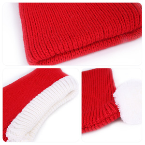 Funny Pet Pom Pom Caps Christmas <strong>Dog</strong> Hat Knitted <strong>Dog</strong> <strong>Balaclava</strong> Hat Red <strong>Balaclava</strong> for <strong>Dogs</strong> - Product Image 6