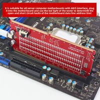 Carte de test de mémoire DDR5 RDIMM pour réparation informatique avec lumière LED et analyseur de diagnostic d'alimentation