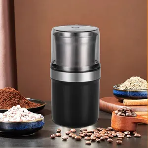 200W Pure Copper Motor Coffee Mill Automatic Household Electric Coffee Grinder Stainless Steel Portable Coffee Grinder