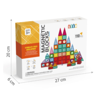 Samtoycn OEM ODM 110pcs Jouets à tige tendance Blocs de construction magnétiques Tuiles Blocs de construction magnétiques Ensemble pour enfants tout-petits