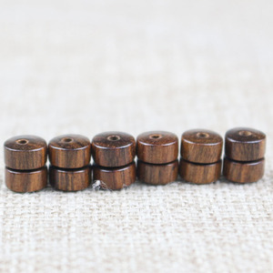 Black Rosewood <b>Spacer</b> Beads 4x7mm Polished Round Shape For Jewelry Making DIY Accessories - Product Image 2