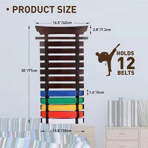Soporte para Colgar Cinturones de Artes Marciales, Exhibidor para 12 Cinturones de Karate - Product Image 5