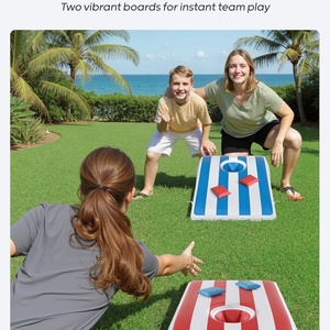 Ensemble de jeu de Cornhole gonflable portable pour adultes et familles, 3 x 2 pieds, léger, pour jeux de plein air, 8 sacs de haricots, 8 sacs d'eau - Product Image 2