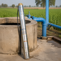 Pompe submersible pour puits profond 3SD 3.5/18 1.5HP, sortie en acier inoxydable, câble de 20M