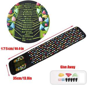 Tikar pijat kaki, tikar tikar pemijat kaki tubuh pereda nyeri jalan, batu tikar akupunktur (175*35*3cm) - Product Image 6