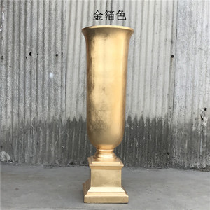 Grand <span class=keywords><strong>vase</strong></span> moderne <span class=keywords><strong>en</strong></span> <span class=keywords><strong>verre</strong></span> et acier, de sol à plafond, pour allée, finition or peint/blanc, <span class=keywords><strong>vase</strong></span> géant pour fleurs - Product Image 1