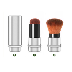 Custom LOGO Mini Rose Gold Foundation Makeup <strong>Brush</strong> Kabuki Facial Beauty Tools Face Powder Blush <strong>Brushes</strong> Nail Cleaning <strong>Brush</strong> - Product Image 5