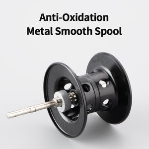 <span class=keywords><strong>Moulinet</strong></span> de Pêche <span class=keywords><strong>Casting</strong></span> Noir en Gros, Ratio d'Engrenage 7.2:1, Longue Portée, Bobine à Carpe 10 KG de Frein Maximum, Équipement de Pêche - Product Image 4