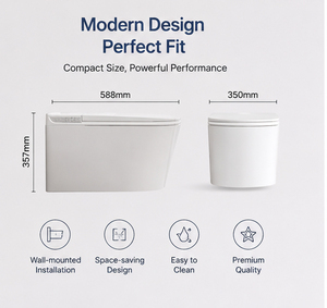 <span class=keywords><strong>WC</strong></span> Intelligente Sospeso a <span class=keywords><strong>Parete</strong></span> con Scarico Automatico Integrato per Bagno Domestico - Product Image 3