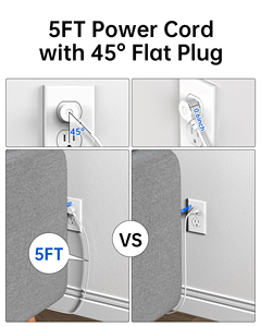 Power Strip With 4 AC Outlets And 6 USB <b>Ports</b> <b>White</b> ABS Extension Socket Standard Grounding - Product Image 3