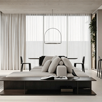 Conception d'architecture intérieure de villa moderne et minimaliste sur mesure, rendu 3D, support de conseil approfondi