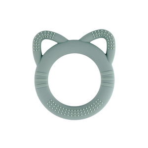 Silicone Baby <b>Cat</b> Ear Teether 74mm X 68mm Food Grade Soothing Chew <b>Toy</b> For 0 24 Months - Product Image 3