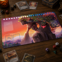 Tapis de souris de jeu d'anime en caoutchouc imprimé personnalisé de grande taille en gros Carte pliée et tapis de jeu pour CCG TCG MTG Play