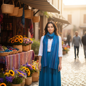 Écharpe unie en velours Ring Velvet Vacuum Crepe 90x180cm FULARES - Product Image 3