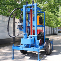 Plateforme de forage de puits d'eau mobile avec une profondeur de 100m à 200m, utilisant des moteurs diesel