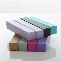 Caja de papel de tubo de brillo de labios, 2,3x12,5 cm, bricolaje, caja de Rube de lápiz labial hecha a mano, cajas plegables de oro blanco y negro personalizadas