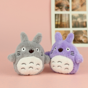 بيع بالجملة لطيف Totoro لينة أفخم لعبة مخصصة الكرتون شينشيلا محشوة الحيوان سوبر لينة الفراء سلسلة المفاتيح قلادة هدية ترويجية - Product Image 3