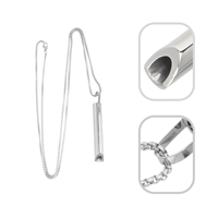 Acier inoxydable Mindful Breathing Anxiété Articles Collier Anxiété Stress Panic Attack Relief Méditation Outils pour Unisexe