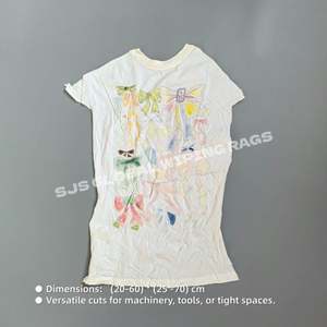 Chiffons de nettoyage industriels en coton blanc imprimé, économiques, pour le nettoyage des équipements d'atelier - Product Image 3