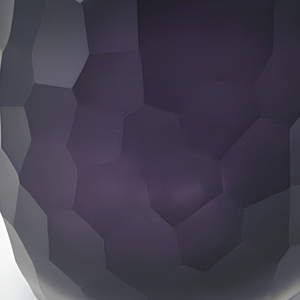 Photophore en verre gaufré violet fait main, à facettes, résistant à la chaleur, réutilisable, pour décoration intérieure, Pâques - Product Image 3