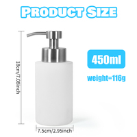 Distributeur de savon liquide en acier inoxydable 550 ml, bouteille vierge à sublimation à paroi simple pour cuisine, salle de bain, cadeaux