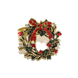 Juego de 6 Anillos para Servilletas con Diseño de Reno Navideño Dorado, Porta Servilletas Metálicos con Diseño de Copo de Nieve y Árbol de Navidad, Decoración para Mesa de Comedor en Fiestas y Bodas - Product Image 6