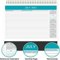 Kalender Meja 2022 2023 13X18 12 Bulan Lembar/365 Hari Mini Cetak Kustom Kertas Kalender Advent Kalender Meja CUSTOM