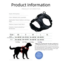 Ensemble quatre pièces pour poitrine et dos d'animal de compagnie : Collier et laisse en PVC pour chien, Harnais tactique pour poitrine et dos pour empêcher les évasements