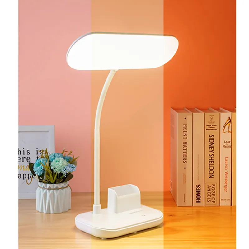 Wholesale study table lamp recharge with CE by touch dimmer led study lamp with phone holder and pen holder