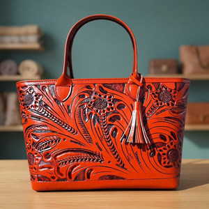 B.S INTERNATIONAL Ideas de Regalo de Aniversario para Chicas, Bolso de Mano de Cuero Genuino Vintage a la Moda con Cierre y Correa para el Hombro, Impermeable - Product Image 3