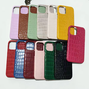 Coque de téléphone en cuir PU grain crocodile personnalisée, directement de l'usine, avec dissipation thermique, OEM/ODM, fine, respirante et protectrice - Product Image 2