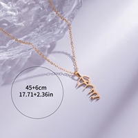 Colliers de mode en acier inoxydable plaqué or 18 carats, personnalisés, inspirés du nom arabe islamique, vente en gros