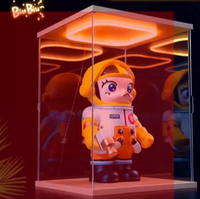 Vitrine en acrylique éclairée par LED, présentoir empilable pour figurines de collection, boîte de présentation en acrylique pour figurines d'action avec LED