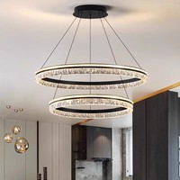 Nueva Colección 2026 de Lámparas Colgantes LED de Diseño Italiano Moderno y Lujoso con Anillo Central y Altura Ajustable para Sala de Estar y Comedor
