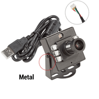 Caméra USB Arducam 2MP IMX462 vision diurne et nocturne IR 95 ° Objectif HD DFOV avec boîtier métallique B0490, objectif HD à monture M12 pour robot