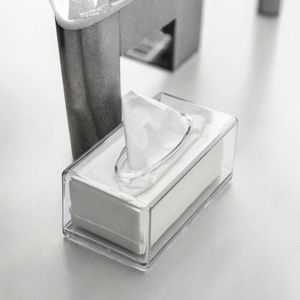 Caja de pañuelos de acrílico transparente portátil de diseño moderno, dispensador creativo de papel largo para el hogar y restaurantes, venta al por mayor - Product Image 2