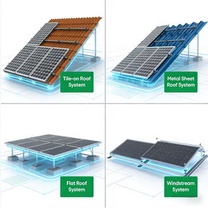 ソーラーパネルキット 5000w 10kW 20kW ソーラーシステム 5kva 家庭用蓄電システム オフグリッドソーラー発電システム - Product Image 4