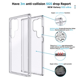 Funda de teléfono móvil 2 en 1 con purpurina transparente, para Samsung <span class=keywords><strong>Galaxy</strong></span> S23, S23, ultra, S23 Plus, venta al por mayor - Product Image 2