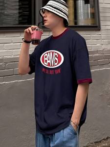 Camiseta de algodón de cuello redondo con estampado de tipografía para hombre, Camiseta cómoda, producto a granel hecho a mano, personalizado - Product Image 3