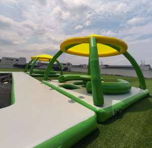 Plate-forme <span class=keywords><strong>gonflable</strong></span> de dock de chaise longue de flotteur de lac de nénuphar de Aqua Bana avec des nuances de tente - Product Image 6
