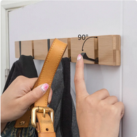 Étagères murales pliables en bois créatives pour l'organisation et le rangement dans le garage, le salon, ou comme porte-manteau