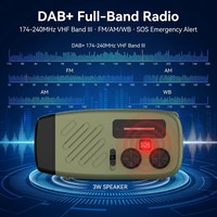 DAB ASA Emergency Radio Speaker Solar Hand Crank PowerBank Flashlight SOS Alarm Multi Band AM FM Receiver for Camping Household