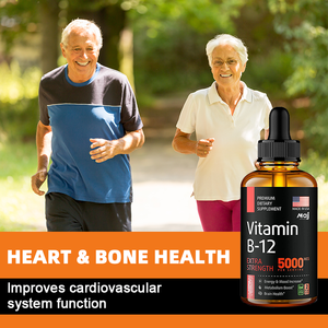 OEM vitamina B12 gocce di liquido sublinguale 5000mcg di metil e metilcobalamina integratori per donne e uomini, umore ed energia - Product Image 4