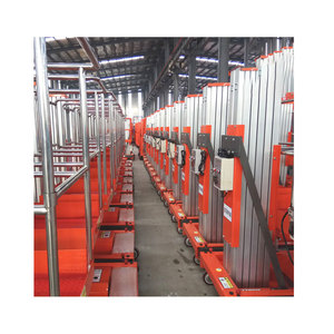 Elevador de aleación de aluminio de doble columna de 8 <span class=keywords><strong>metros</strong></span> <span class=keywords><strong>Escalera</strong></span> plegable eléctrica pequeña Plataforma de elevación móvil para interiores - Product Image 6