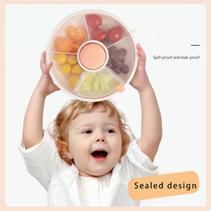 Wholesale Children's 5 Compartment Rotating <b>Snack</b> Tray Pressing Fruit with Dry Goods Seal for Storage & <b>Container</b> - Product Image 5