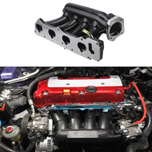 ท่อร่วมไอดีฮอนด้า 16.7 424 มม. อลูมิเนียม สีดำเงิน สำหรับ Civic Si K20Z FN2 ปี 2006-2011 - Product Image 4